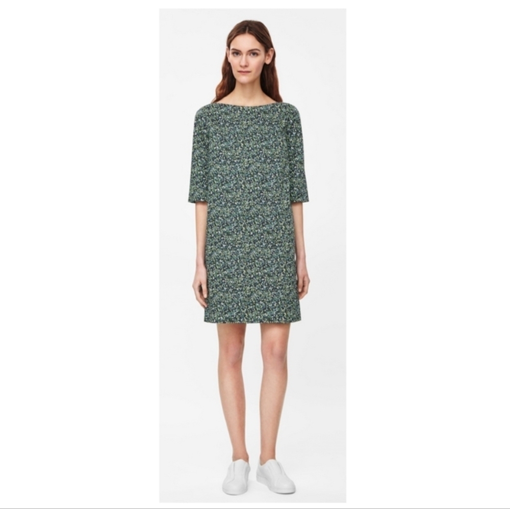 COS geometric print cotton dress size 4
